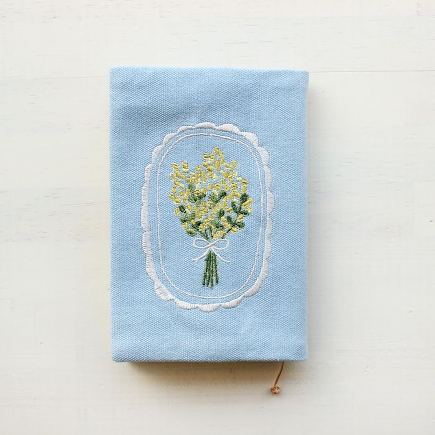 Amazon | 古川紙工 ブックカバー 文庫 刺繍 HONTOWATASHI ミモザ QE73